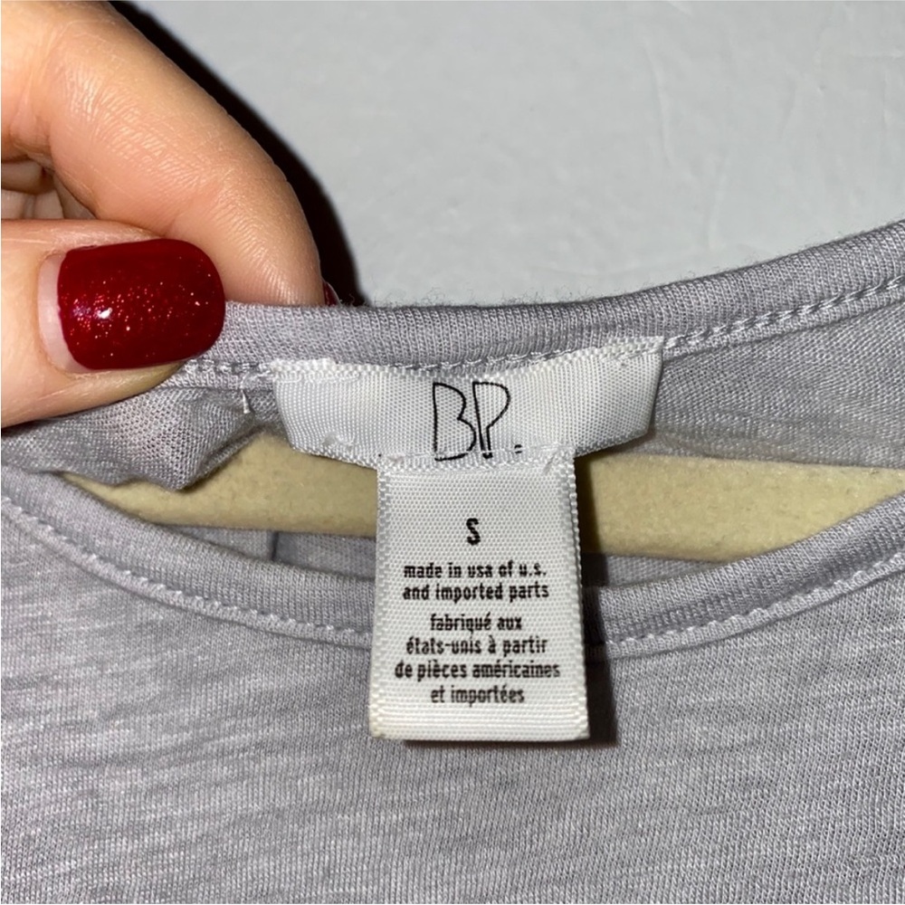 BP Gray Cold Shoulder Knot Tee - Picture 4 of 4